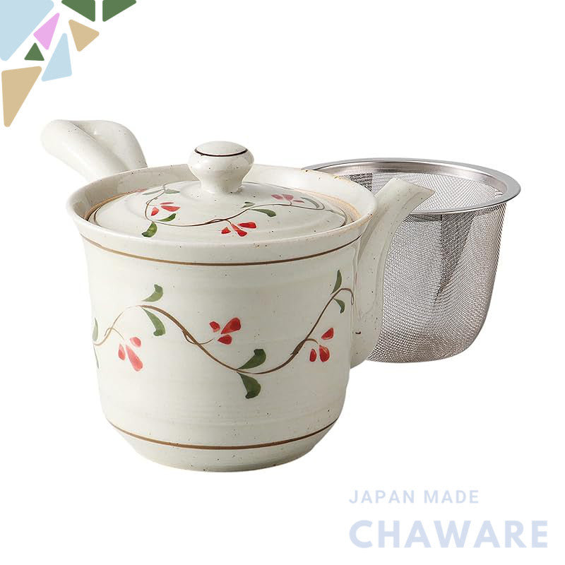 Japanese Porcelain Teapot - Hasami Ware, Lightweight, 275ml, Oval Shape, Japanese Made, Beige