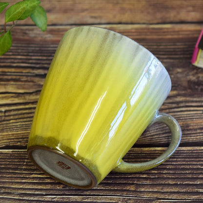Stylish mug, tableware, Kutani ware mug, glazed pottery, high-end brand, made in Japan.