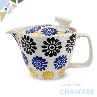 J-kitchens Teapot, Hasami Ware, Made in Japan, Small 240ml, Large Single to Double Serving, with Tea Infuser, Floral Sma