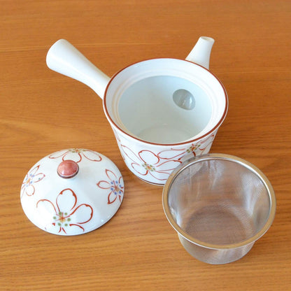 Stylish Teapot with Strainer, Made in Japan, Arita Ware, Hasami Ware, Ayaka U Teapot, 350ml, Stainless Steel