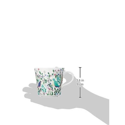 NARUMI Mug Anna Emilia 340cc Good luck Floral Pattern Cute Large Size Gift Microwave Safe Dishwasher Safe with Gift Box 51948-2923P
