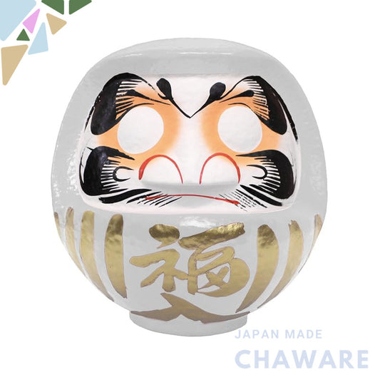 Takasaki Daruma Doll - White - Various Sizes for Good Luck and Prosperity