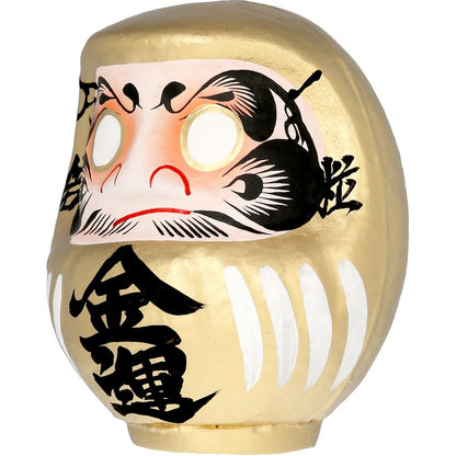 [Shrine Prayed] Takasaki Daruma for Wealth, One Grain Returns Ten Thousand Times, Height approximately 15 cm, Gold, Wealth Increase, Savings, Good Fortune, Great Wishes Fulfilled, Amulet, Takasaki Daruma, Daruma (02. Wealth One Grain Returns Ten Thousand