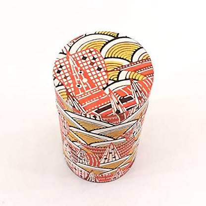 Yamako Modern Seigaiha Tea Canister - Haikara-san L Size 88093