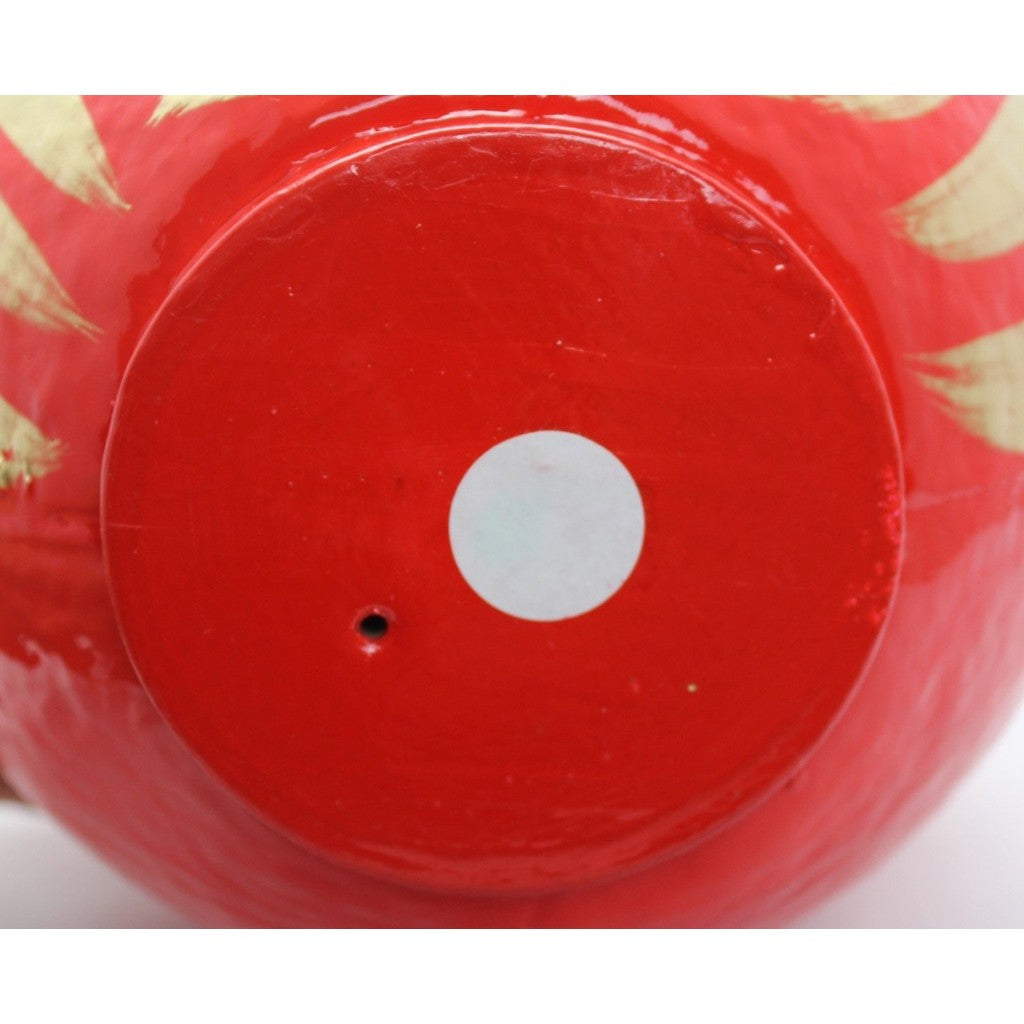 Takasaki Daruma Red, Size 7, 22x20x24cm, for success prayers and great wishes fulfillment, HKDM-7-RE-5.