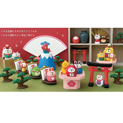 Deco Corporation Concombre Lucky Bean Maneki Neko (Calico) Size: Approx. W2.4 D2 H2.8 ZCB-47463