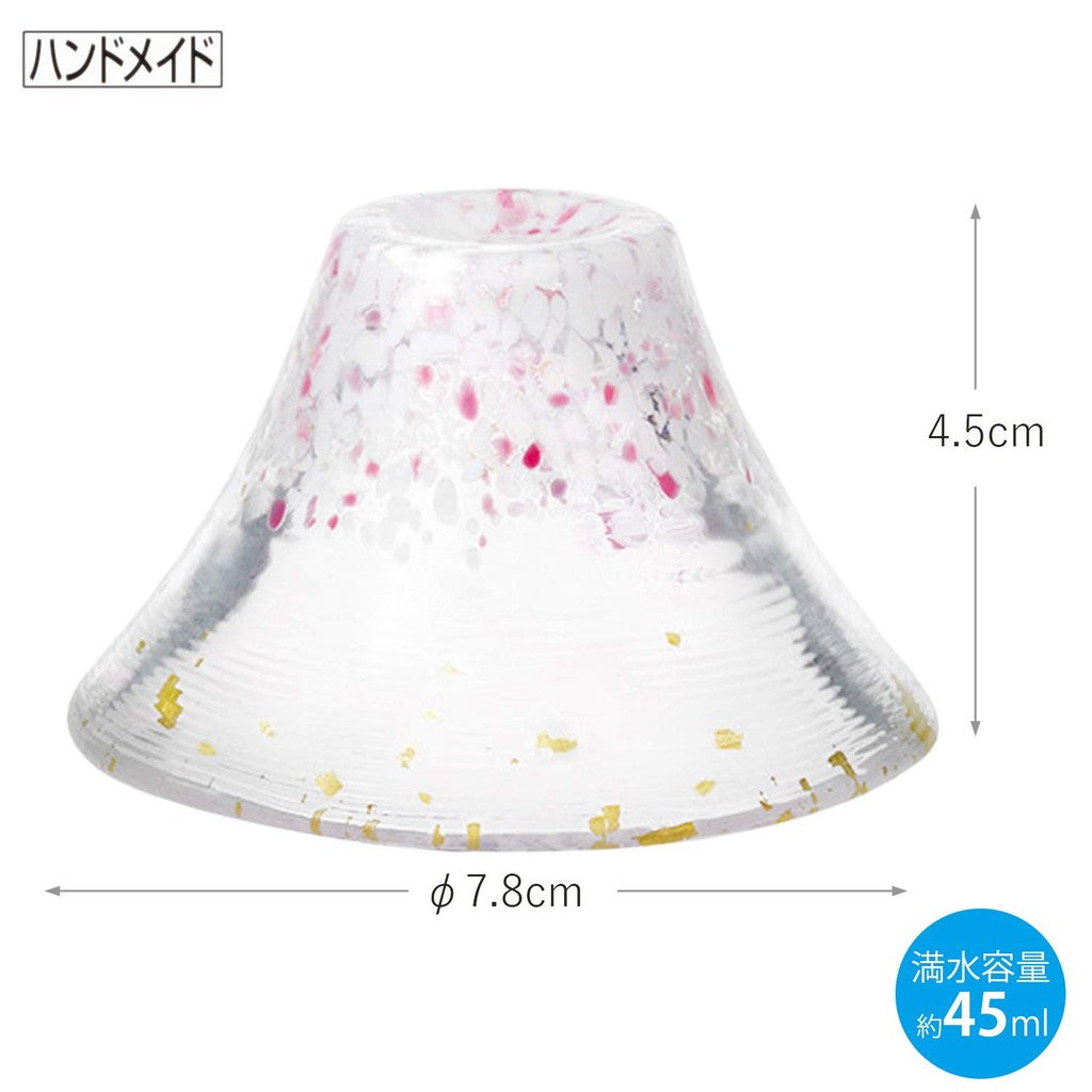 Toyo Sasaki Glass Shofuku Cup Sakura Fuji Light Sakura 45ml Made in Japan Mount Fuji Glass Gift