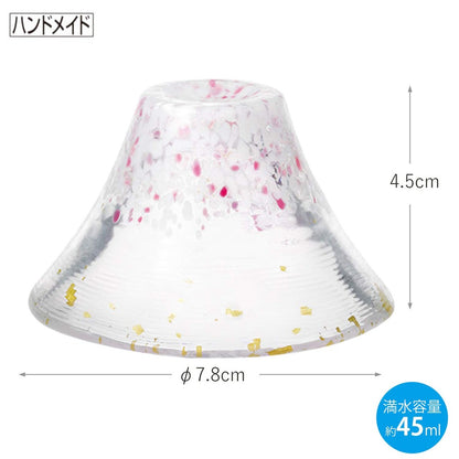 Toyo Sasaki Glass Shofuku Cup Sakura Fuji Light Sakura 45ml Made in Japan Mount Fuji Glass Gift