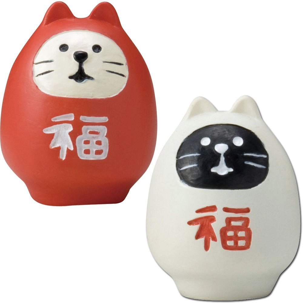 Deco Corporation Concombre Lucky Cat Daruma White Size: Approximately W3 D3 H4 ZCB-40786