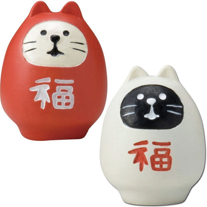 Deco Corporation Concombre Lucky Cat Daruma White Size: Approximately W3 D3 H4 ZCB-40786