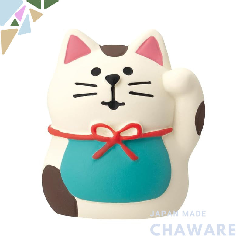 Deco Corporation Concombre Bean Good Fortune Mascot Beckoning Cat (Spotted) Size: Approx. W2.4 D2 H2.8 ZCB-47463