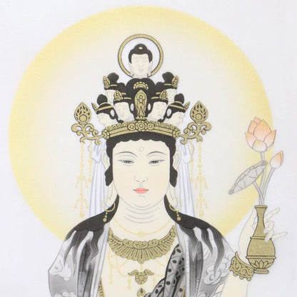 Nōkyō-jiku Hanging Scroll for the Bandō Thirty-Three Sacred Places, Eleven-Faced Shōmen Sumi Kannon