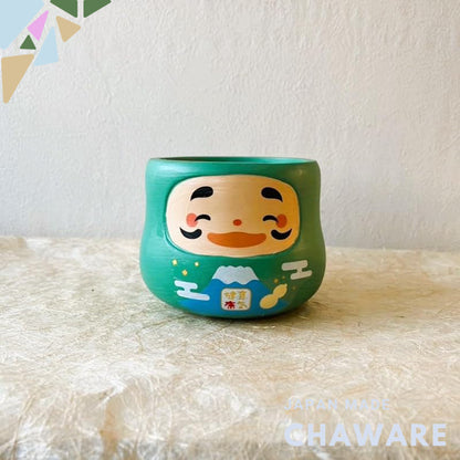Lucky Daruma Figurine Storage Pot - Prosperity, Health, Happiness, and Love Collection - Desk Organizer, Coin Holder, De