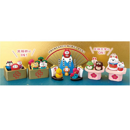 Deco Corporation Concombre Lucky Bean Maneki Neko (Calico) Size: Approx. W2.4 D2 H2.8 ZCB-47463