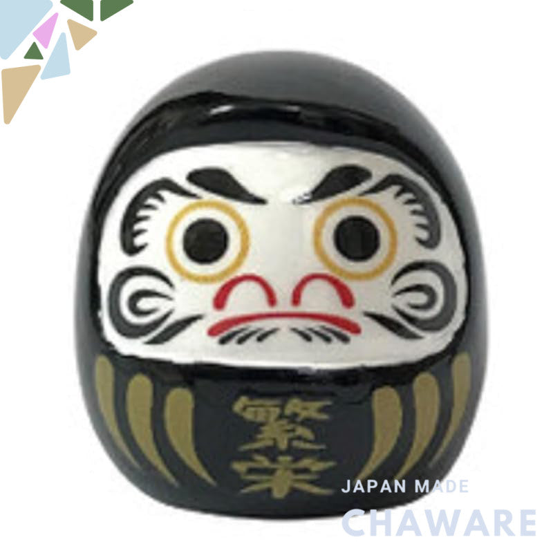 Daruma figurine for good luck and fortune, with facial depiction, auspicious item, approximately 3.2cm in height and 3.2
