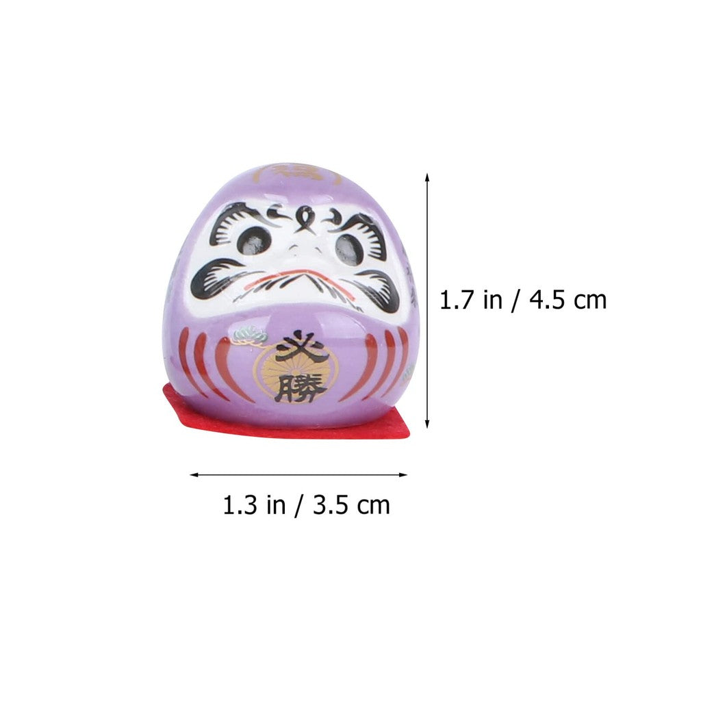 LALAFINA Daruma Figurine - Daruma Doll Souvenir Objeto de Decoración - Interior Decor - Car Decoration - Stylish Gift for Foreigners - Good Luck Charm - New Year Decoration - Ceramic - Japanese Traditional Craft - Set of 5