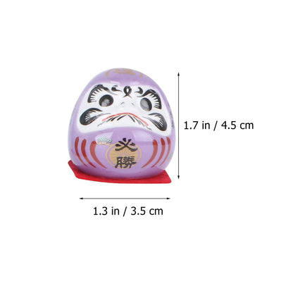 LALAFINA Daruma Figurine - Daruma Doll Souvenir Objeto de Decoración - Interior Decor - Car Decoration - Stylish Gift for Foreigners - Good Luck Charm - New Year Decoration - Ceramic - Japanese Traditional Craft - Set of 5