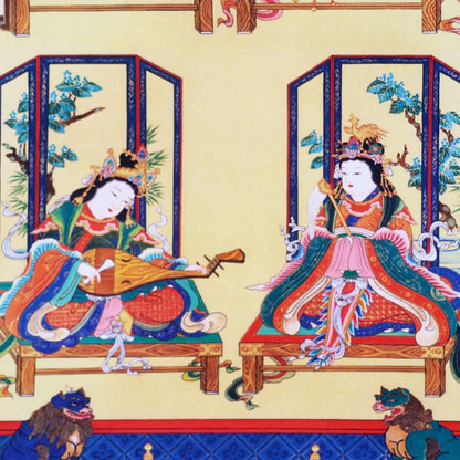 Hanging scroll, hanging scroll (four deities: Takaya Mikoden, Niu no Kofujime no Okami (Kariba Myojin), Niu no Kofujime no Okami, Ichikishimahime no Okami, Ootku no Kifujime no Okami) - small hanging scroll