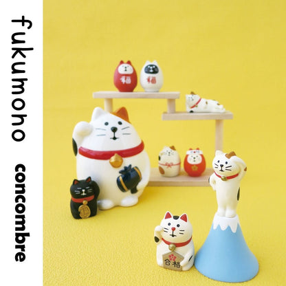 Deco Corporation Concombre Drowsy Lucky Cat Calico Size: Approximately W2.8 D2.6 H4 ZCB-40784