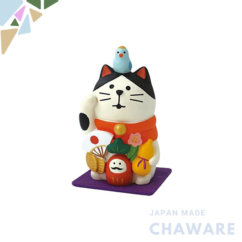 Deco Corporation Concombre Maneki Neko (with felt mat) Size: Approximately W3.4 D3 H5.7 ZCB-92701