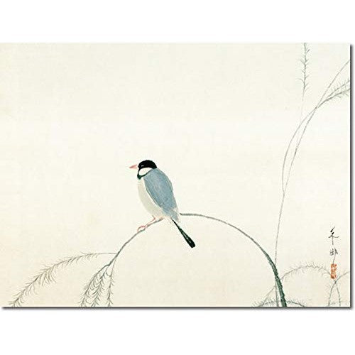 Hanging scroll, buncho (a type of finch), by Hayami Gyoshū, 5-shaku x 5-sun horizontal, for the tokonoma, modern, master, famous masterpiece reproduction painting 2G9-053.