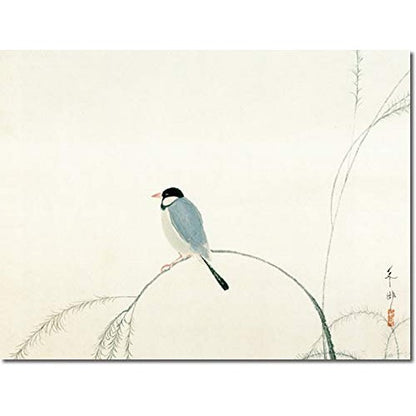 Hanging scroll, buncho (a type of finch), by Hayami Gyoshū, 5-shaku x 5-sun horizontal, for the tokonoma, modern, master, famous masterpiece reproduction painting 2G9-053.