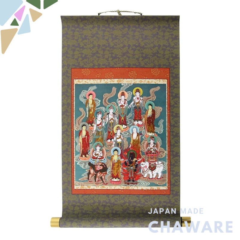 Hanging scroll, scroll for display, model mounting, thirteen Buddha figures, small size, model mounting style, model scr