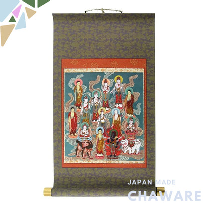 Hanging scroll, scroll for display, model mounting, thirteen Buddha figures, small size, model mounting style, model scr