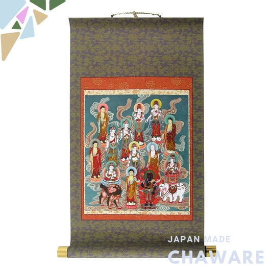 Hanging scroll, scroll for display, model mounting, thirteen Buddha figures, small size, model mounting style, model scr