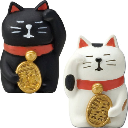 Deco Corporation Concombre Drowsy Beckoning Cat Black Cat Size: approx. W2.8 D2.6 H4 ZCB-40783