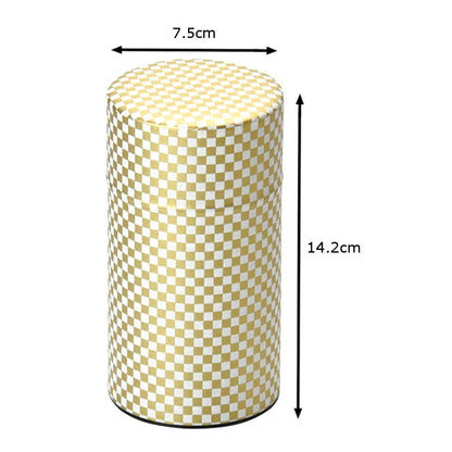 Yamaco Pochan Colorful Tea Canister - Large Size 7.5×14.2×7.5cm Tinplate Made in Japan