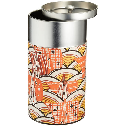 Yamako Modern Seigaiha Tea Canister - Haikara-san L Size 88093