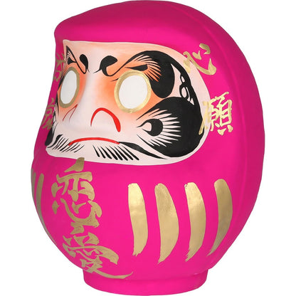 [Templed and Prayed For] Takasaki Daruma for Love, Approx. 15 cm Tall, Pink, Good Relationship Prayer, Love Luck, Tying Ties, Love Fulfillment Amulet, Takasaki Daruma (05. Love, Wish Fulfillment, Pink AD012)