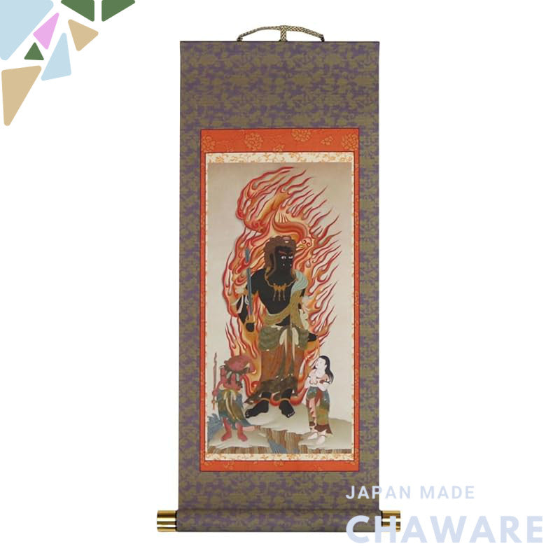 Hanging scroll, kazu-kake (hanging scroll), mock mounting, Fudo Myoo, small size, small hanging scroll, mock mounting st