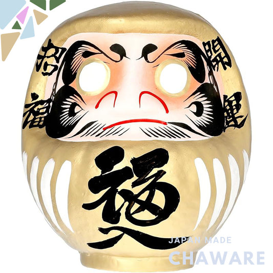 【Shrine-visited Blessing】 Good Luck and Prosperity Takasaki Daruma, with a height of approximately 15 cm, in gold. Good 