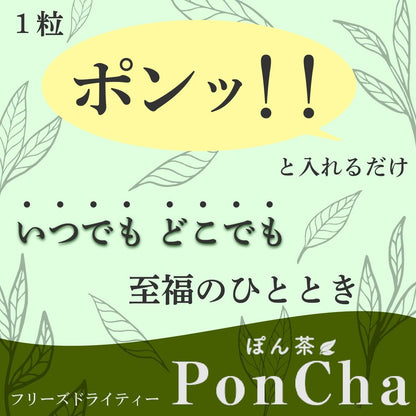 Poncha Matcha Freeze-Dried Instant Tea - 10-Count Box x 2 or 50-Count Bag