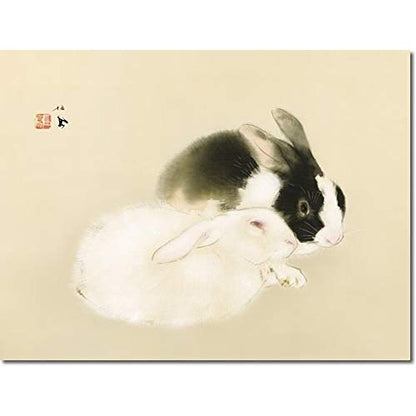 Hanging Scroll "Usagi" by Seihō Takeuchi, 5 shaku horizontal, for the alcove, modern masterpiece reproduction, 2G9-044.