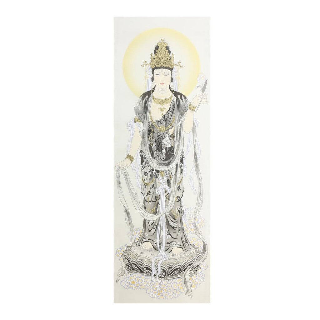Seal Scroll for Offerings, Hanging Scroll for the 33 Sacred Sites of Western Japan, Front View of the Ink Kannon.
