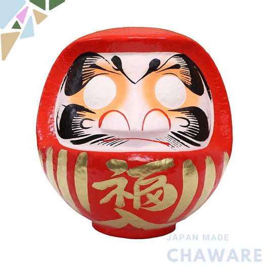 Takasaki Daruma Red, Size 7, 22x20x24cm, for success prayers and great wishes fulfillment, HKDM-7-RE-5.