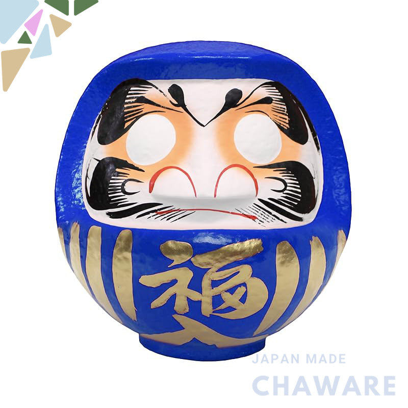 Takasaki Daruma Figurine/Objec Blue No. 3 12x11x15cm Health and Longevity HKDM-3-BL-7