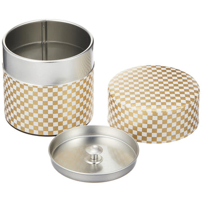 Yamako "Pokk-kan" Splendid Pattern Tea Canister S 9x 8x 9 cm