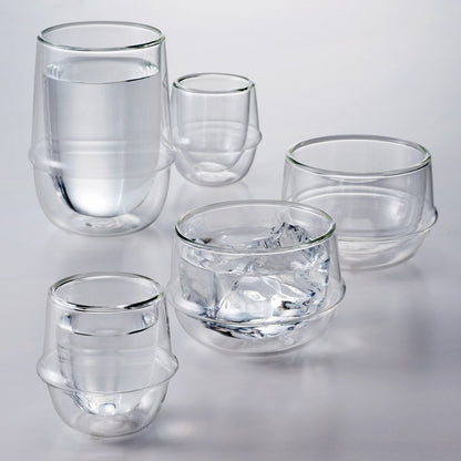 KINTO KRONOS Double Wall Espresso Cup 80ml, Heat-Resistant Glass, Microwave and Dishwasher Safe, Gift, Present, 23104