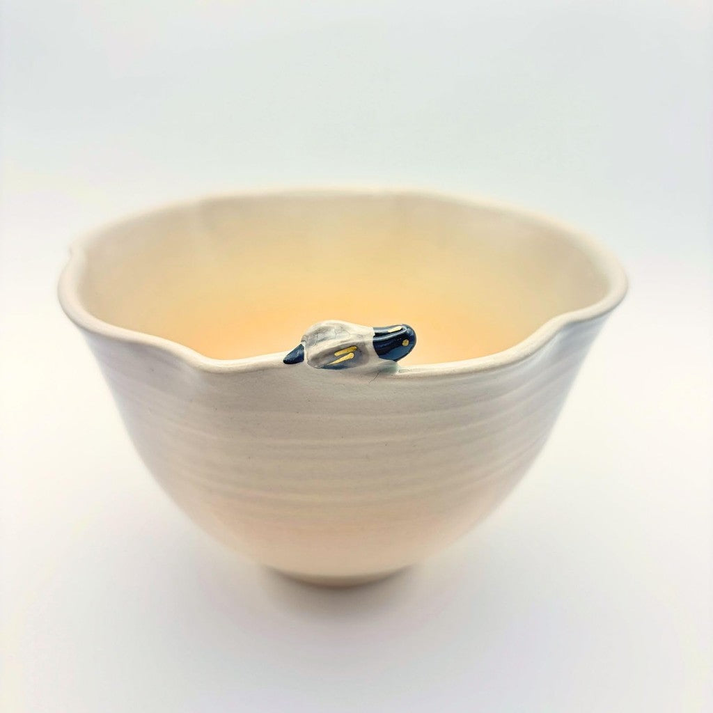 【made in japan】Japanese Matcha Tea Bowl - Traditional Chawan, Made in Kyoto, Moon and Autumn Grass Design, by Koujou Takenaka. Perfect Gift - Dimensions: 11cm Diameter x 8.5cm Height.