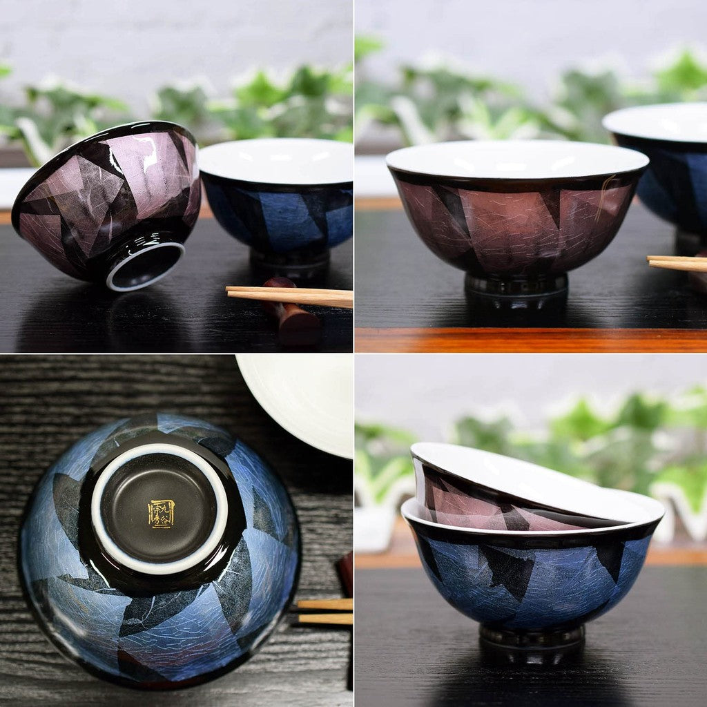 【made in japan】
Waza no Kura Elegant Pair of Rice Bowls, Kutani Porcelain, Stylish Japanese Tableware, Silver Decoration, High-Quality Ceramics, Perfect Wedding, Birthday, and Anniversary Gifts, Made in Japan.