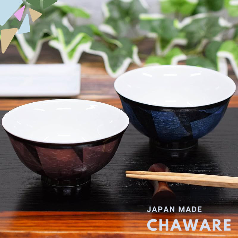 【made in japan】
Waza no Kura Elegant Pair of Rice Bowls, Kutani Porcelain, Stylish Japanese Tableware, Silver Decoration