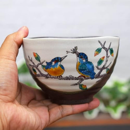 【made in japan】
Stylish Kutani Ceramic Rice Bowl, "Kawasei" for Chazuke, Elegant Japanese Tableware, Premium Gift for Birthday, Traditional Design for Dining