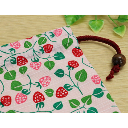Kyoyu Made in Japan Goshuincho Drawstring Pouch Case for Goshuin Book Takehisa Yumeji Strawberry 18×26.5cm