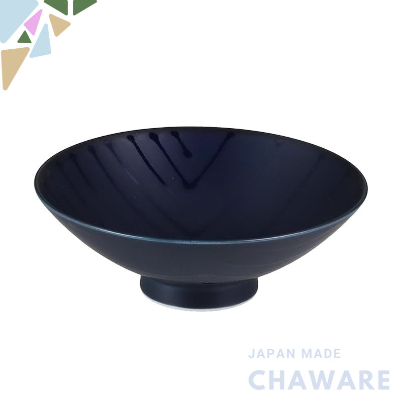 Hakusan Porcelain Flat Tea Bowl, Black (Approx.) φ15 x 5.3 cm, U-14, Designed by Masahiro Mori, Hasami Yaki, Made in Jap