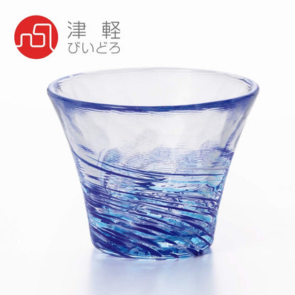 ADERIA Tsugaru Vidro Sake Cup Takikaze 60ml Made in Japan Gift Box Included Choko Sake Glass Cold Sake O-choko Sake Ware Stylish Gift for Women Mother's Day Father's Day Couples Men's Housewarming Wedding Greeting Small Retirement Present Birthday Gift F7