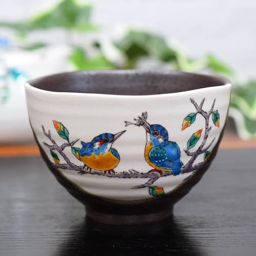 【made in japan】
Stylish Kutani Ceramic Rice Bowl, "Kawasei" for Chazuke, Elegant Japanese Tableware, Premium Gift for Birthday, Traditional Design for Dining